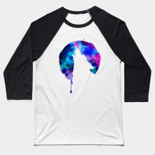 Howling Wolf Moon Space Galaxy Drips Hipster Trend Gift T-Shirt Baseball T-Shirt